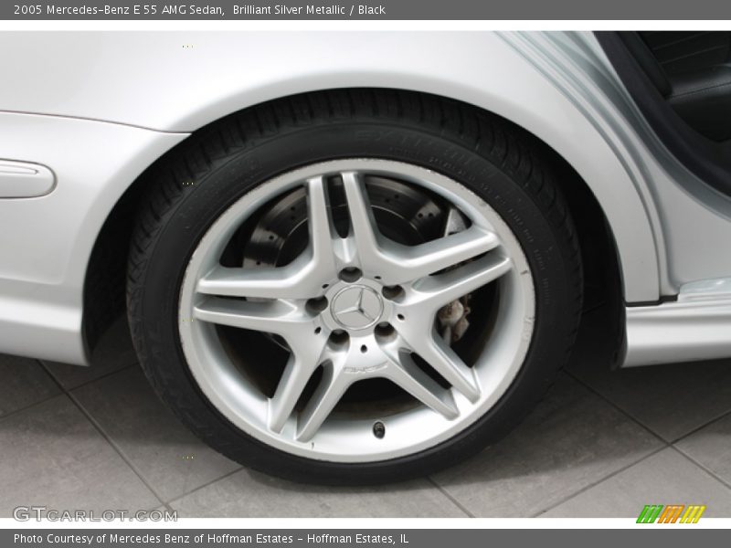 Brilliant Silver Metallic / Black 2005 Mercedes-Benz E 55 AMG Sedan