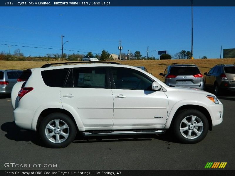 Blizzard White Pearl / Sand Beige 2012 Toyota RAV4 Limited