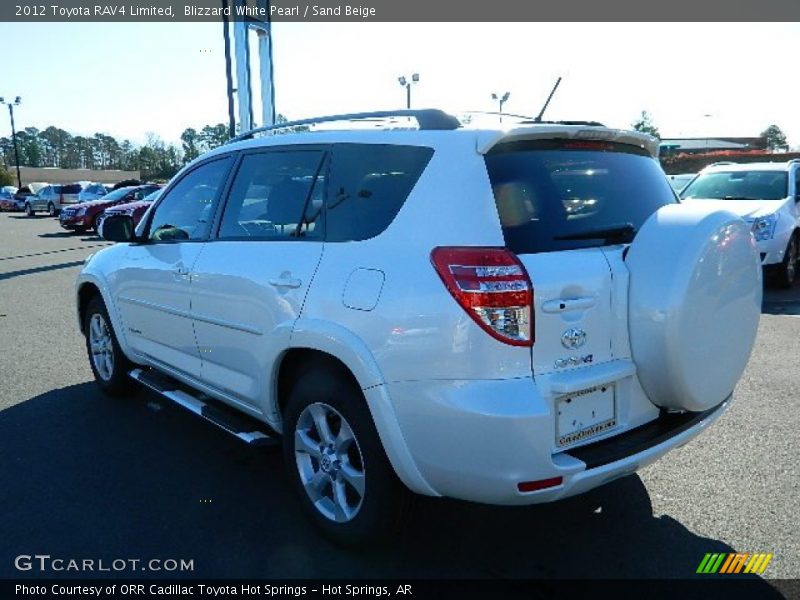 Blizzard White Pearl / Sand Beige 2012 Toyota RAV4 Limited