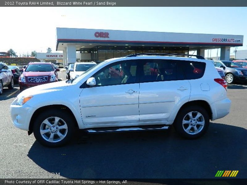 Blizzard White Pearl / Sand Beige 2012 Toyota RAV4 Limited