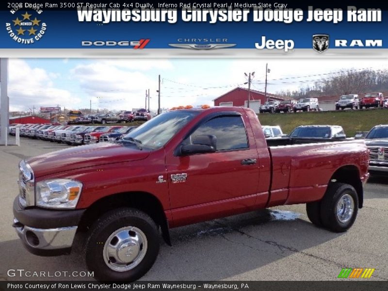 Inferno Red Crystal Pearl / Medium Slate Gray 2008 Dodge Ram 3500 ST Regular Cab 4x4 Dually