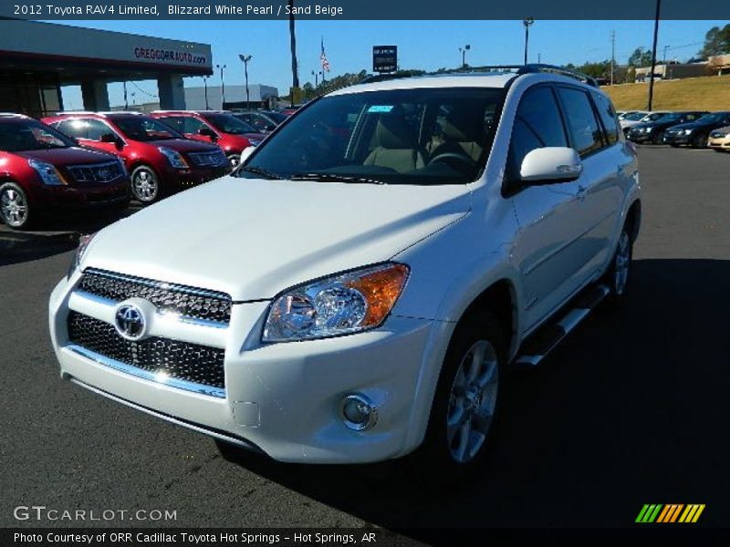 Blizzard White Pearl / Sand Beige 2012 Toyota RAV4 Limited