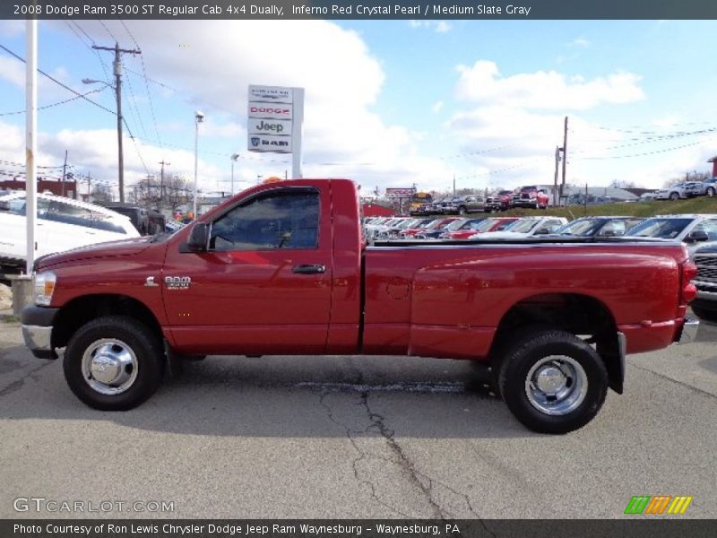  2008 Ram 3500 ST Regular Cab 4x4 Dually Inferno Red Crystal Pearl