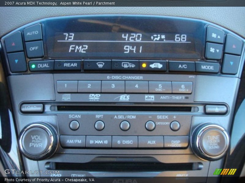 Aspen White Pearl / Parchment 2007 Acura MDX Technology