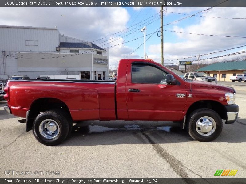 Inferno Red Crystal Pearl / Medium Slate Gray 2008 Dodge Ram 3500 ST Regular Cab 4x4 Dually