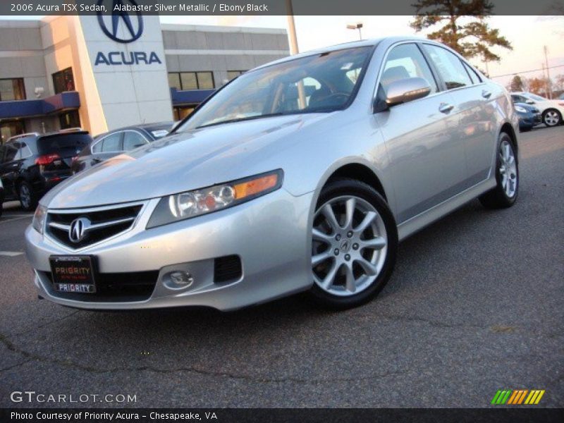 Alabaster Silver Metallic / Ebony Black 2006 Acura TSX Sedan