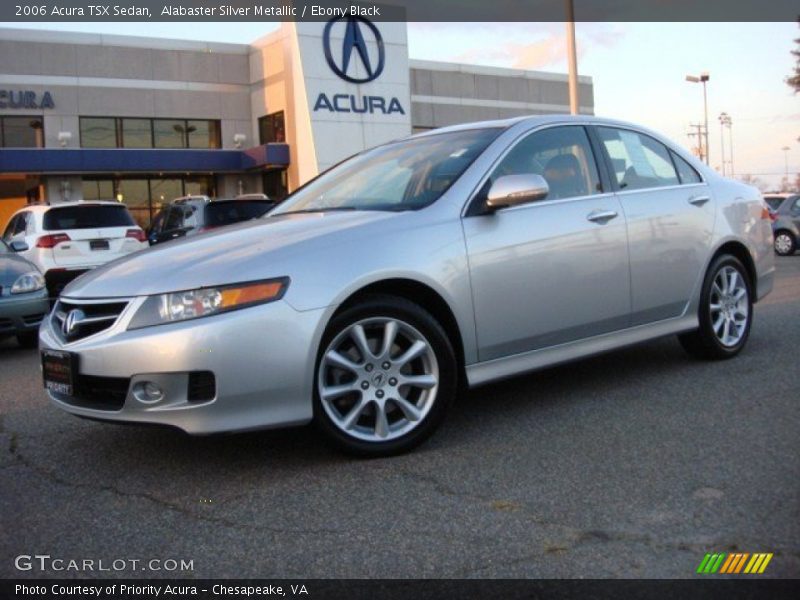 Alabaster Silver Metallic / Ebony Black 2006 Acura TSX Sedan