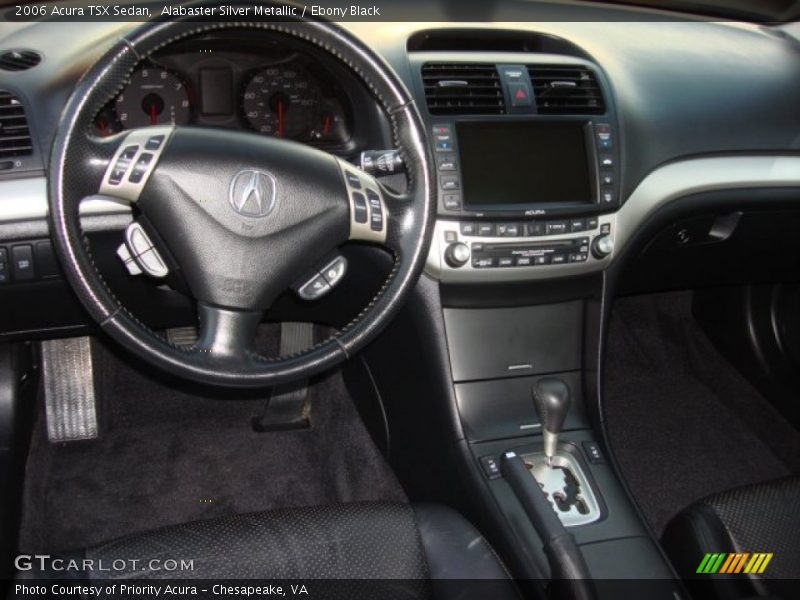Alabaster Silver Metallic / Ebony Black 2006 Acura TSX Sedan