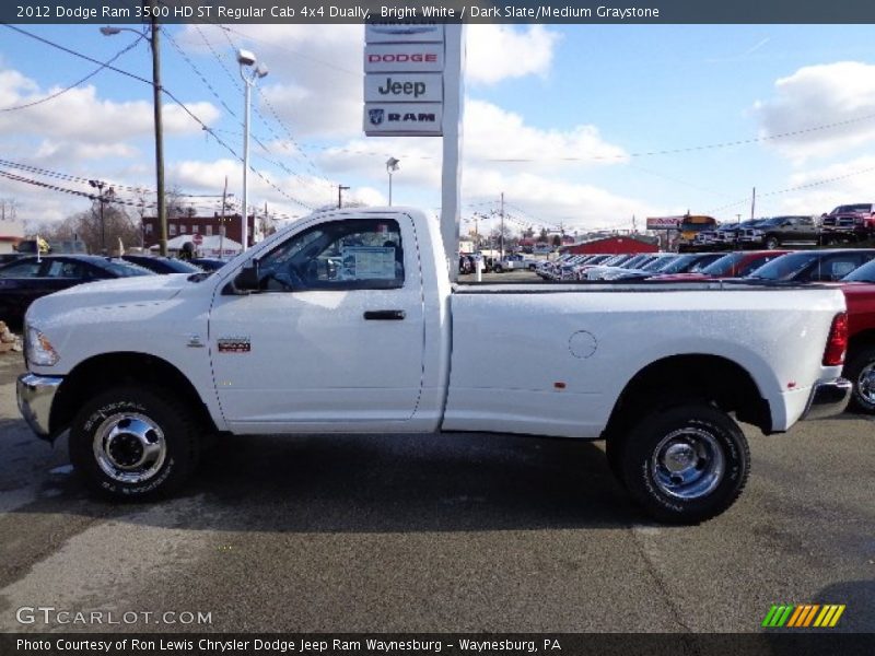 Bright White / Dark Slate/Medium Graystone 2012 Dodge Ram 3500 HD ST Regular Cab 4x4 Dually