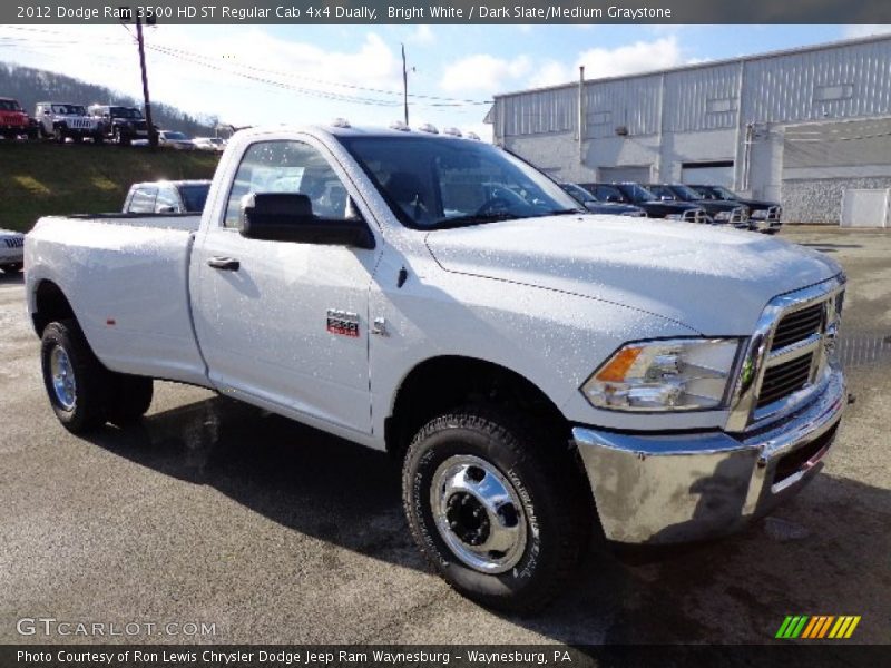 Bright White / Dark Slate/Medium Graystone 2012 Dodge Ram 3500 HD ST Regular Cab 4x4 Dually