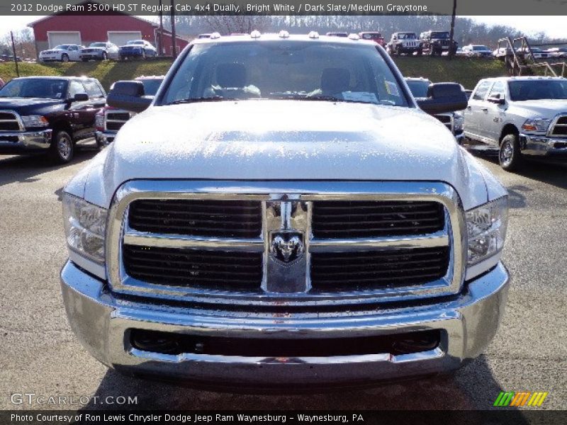 Bright White / Dark Slate/Medium Graystone 2012 Dodge Ram 3500 HD ST Regular Cab 4x4 Dually