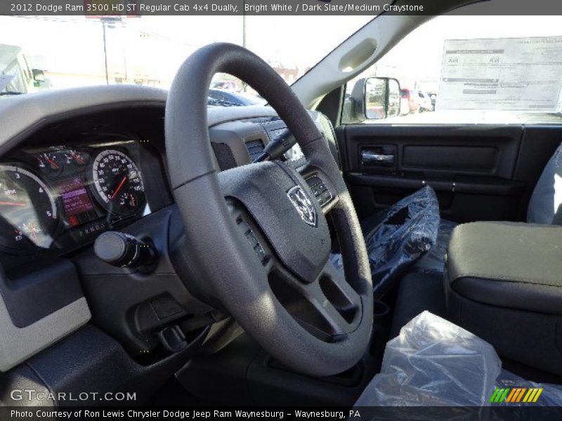 Bright White / Dark Slate/Medium Graystone 2012 Dodge Ram 3500 HD ST Regular Cab 4x4 Dually