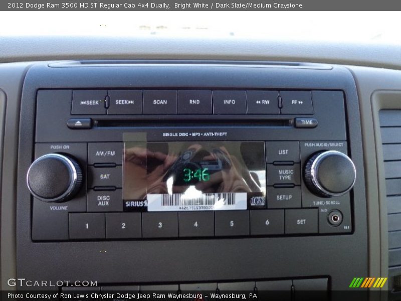 Audio System of 2012 Ram 3500 HD ST Regular Cab 4x4 Dually