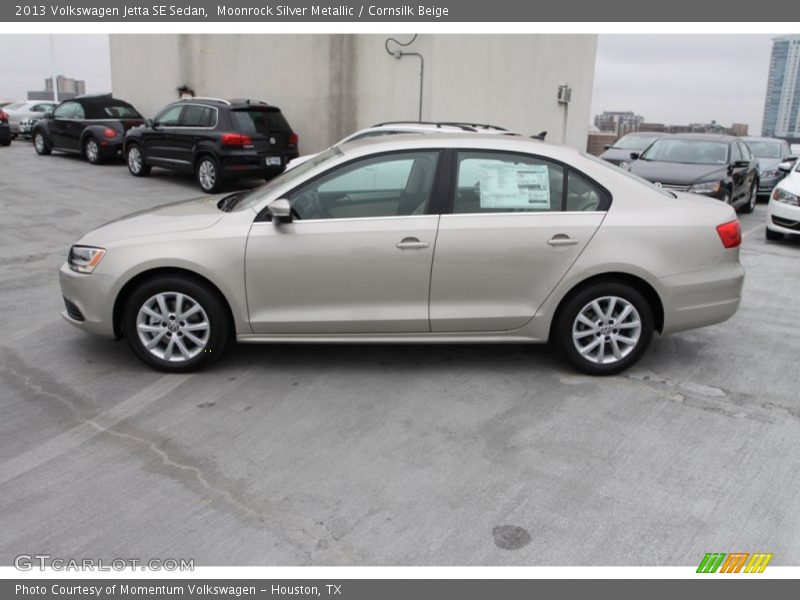 Moonrock Silver Metallic / Cornsilk Beige 2013 Volkswagen Jetta SE Sedan
