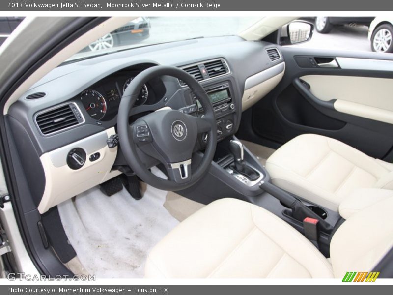 Moonrock Silver Metallic / Cornsilk Beige 2013 Volkswagen Jetta SE Sedan