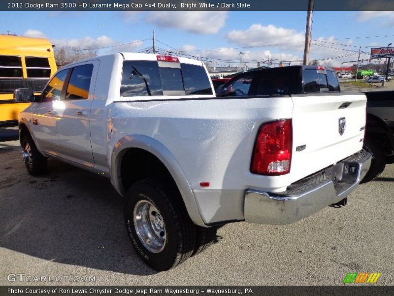 Bright White / Dark Slate 2012 Dodge Ram 3500 HD Laramie Mega Cab 4x4 Dually