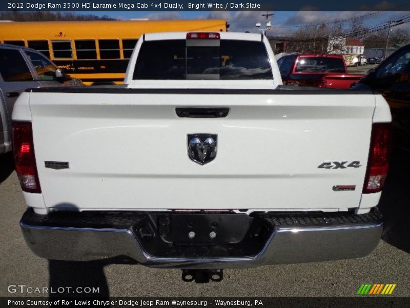 Bright White / Dark Slate 2012 Dodge Ram 3500 HD Laramie Mega Cab 4x4 Dually