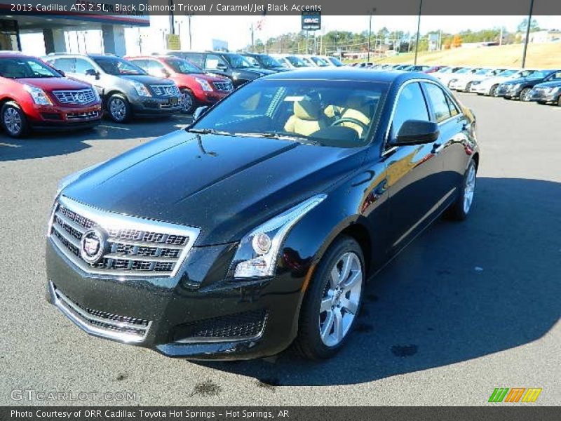 Black Diamond Tricoat / Caramel/Jet Black Accents 2013 Cadillac ATS 2.5L
