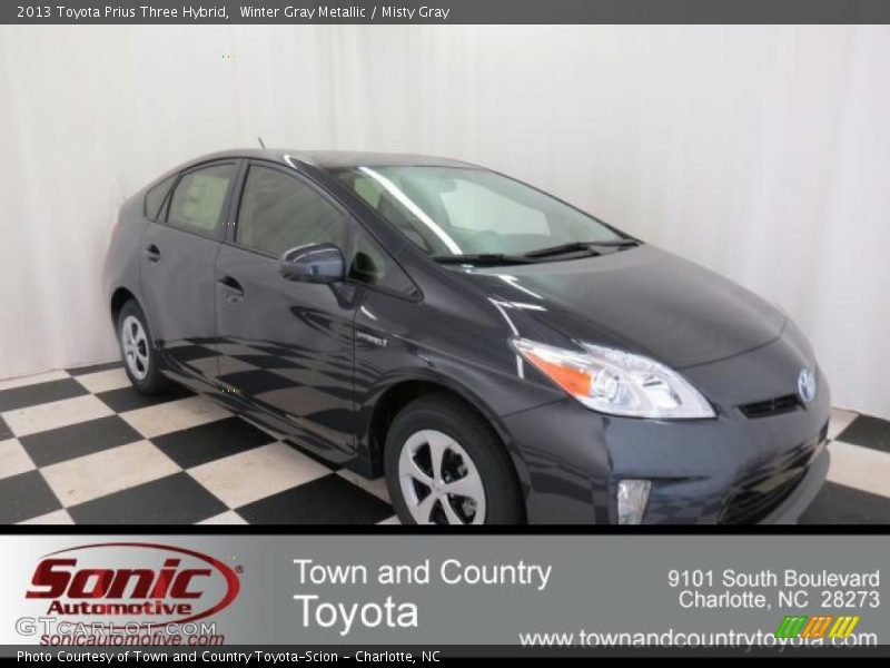 Winter Gray Metallic / Misty Gray 2013 Toyota Prius Three Hybrid