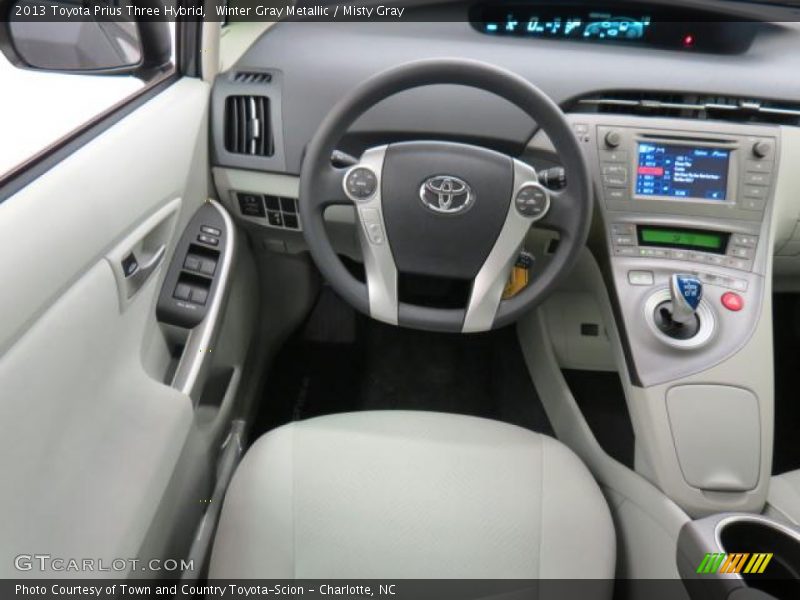 Winter Gray Metallic / Misty Gray 2013 Toyota Prius Three Hybrid