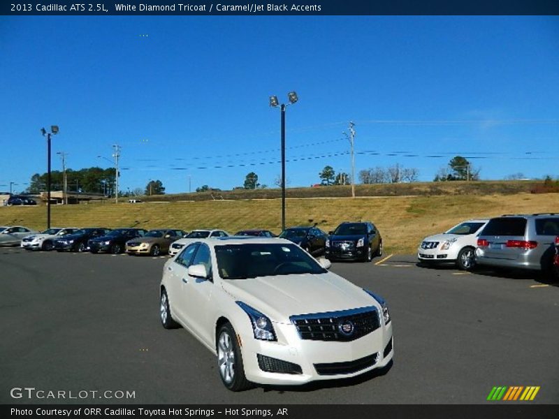 White Diamond Tricoat / Caramel/Jet Black Accents 2013 Cadillac ATS 2.5L