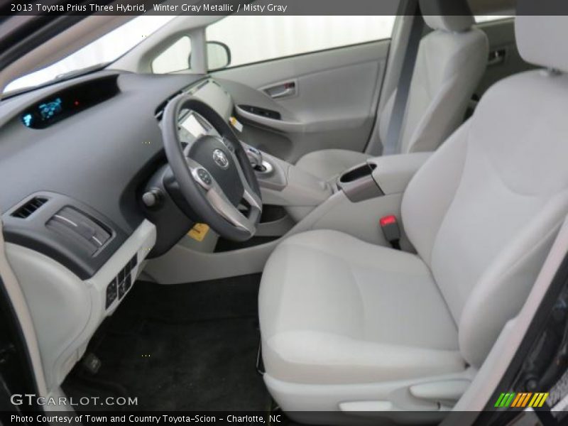 Winter Gray Metallic / Misty Gray 2013 Toyota Prius Three Hybrid