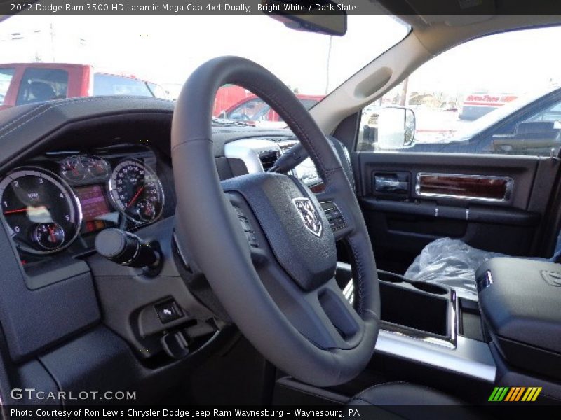 Bright White / Dark Slate 2012 Dodge Ram 3500 HD Laramie Mega Cab 4x4 Dually