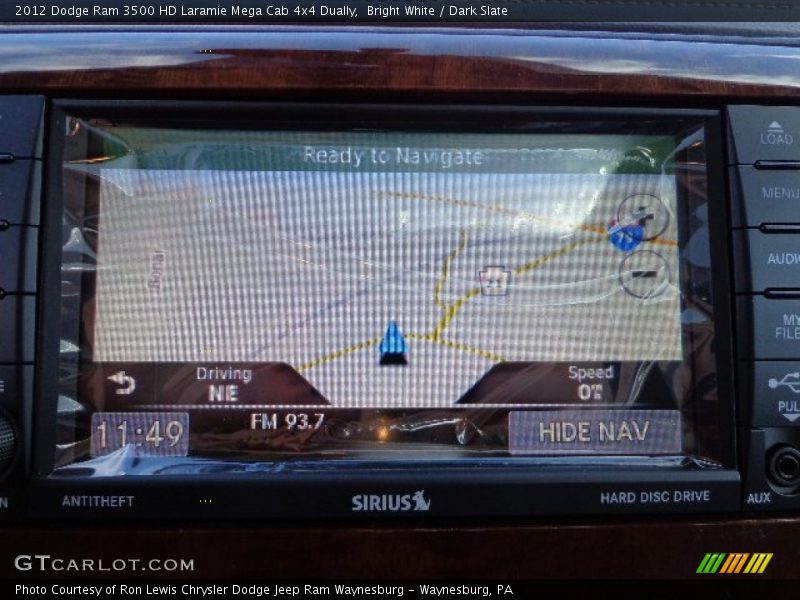 Bright White / Dark Slate 2012 Dodge Ram 3500 HD Laramie Mega Cab 4x4 Dually