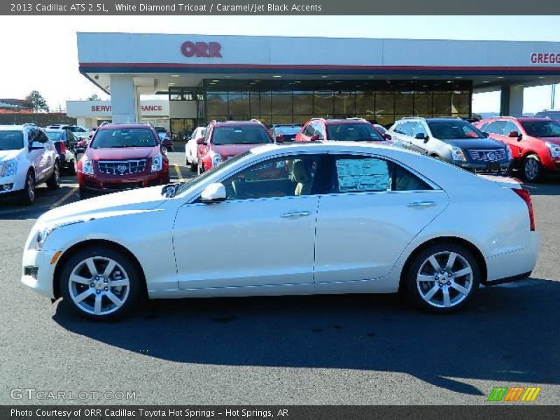 White Diamond Tricoat / Caramel/Jet Black Accents 2013 Cadillac ATS 2.5L