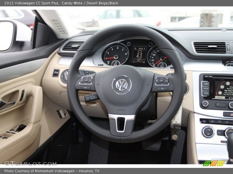 Candy White / Desert Beige/Black 2013 Volkswagen CC Sport Plus