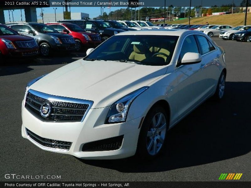 White Diamond Tricoat / Caramel/Jet Black Accents 2013 Cadillac ATS 2.5L