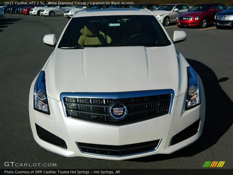 White Diamond Tricoat / Caramel/Jet Black Accents 2013 Cadillac ATS 2.5L