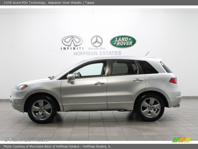 Alabaster Silver Metallic / Taupe 2008 Acura RDX Technology