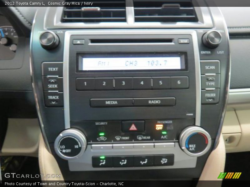 Cosmic Gray Mica / Ivory 2012 Toyota Camry L