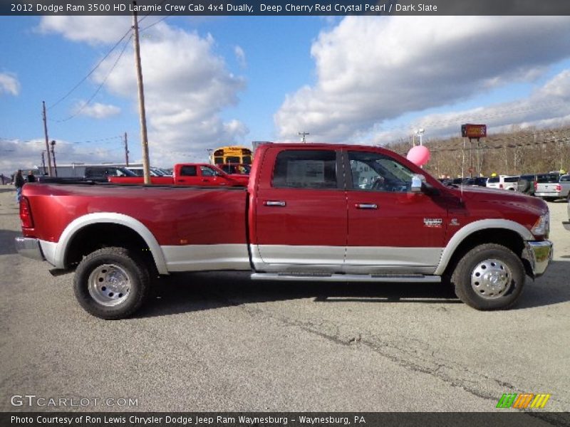Deep Cherry Red Crystal Pearl / Dark Slate 2012 Dodge Ram 3500 HD Laramie Crew Cab 4x4 Dually