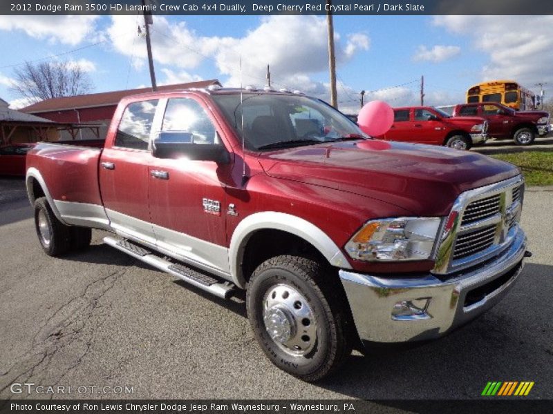 Deep Cherry Red Crystal Pearl / Dark Slate 2012 Dodge Ram 3500 HD Laramie Crew Cab 4x4 Dually