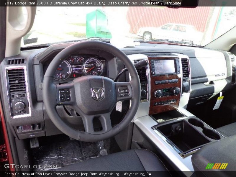 Deep Cherry Red Crystal Pearl / Dark Slate 2012 Dodge Ram 3500 HD Laramie Crew Cab 4x4 Dually