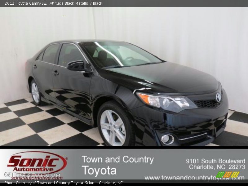 Attitude Black Metallic / Black 2012 Toyota Camry SE