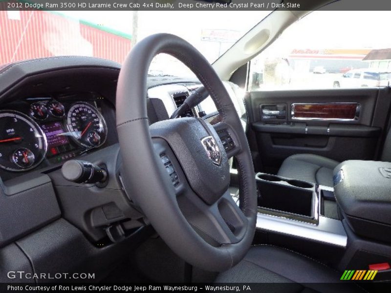 Deep Cherry Red Crystal Pearl / Dark Slate 2012 Dodge Ram 3500 HD Laramie Crew Cab 4x4 Dually