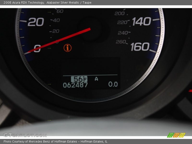 Alabaster Silver Metallic / Taupe 2008 Acura RDX Technology