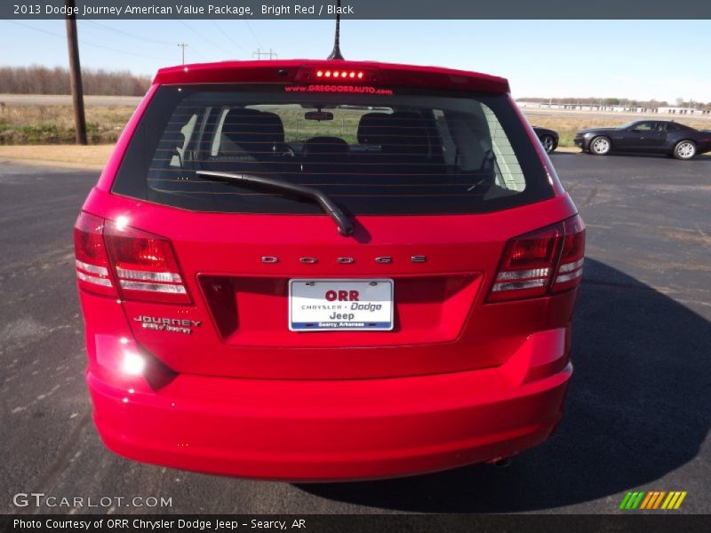 Bright Red / Black 2013 Dodge Journey American Value Package
