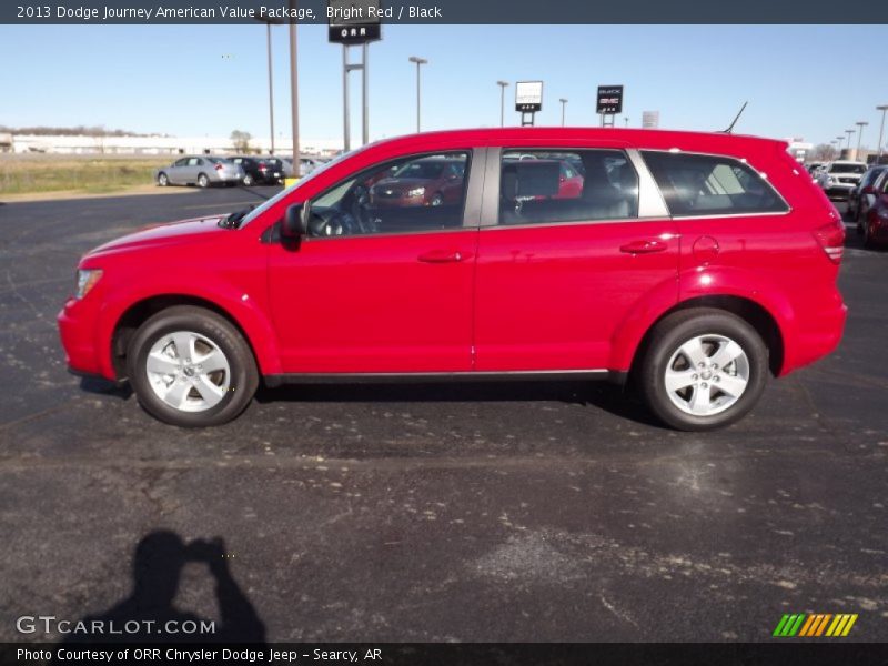 Bright Red / Black 2013 Dodge Journey American Value Package