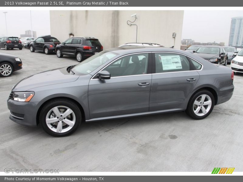Platinum Gray Metallic / Titan Black 2013 Volkswagen Passat 2.5L SE