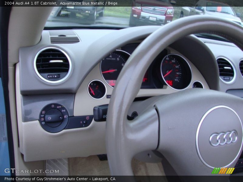 Aquamarine Blue Metallic / Beige 2004 Audi A4 1.8T Cabriolet