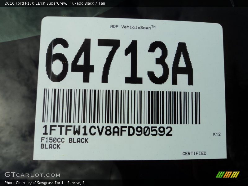 Tuxedo Black / Tan 2010 Ford F150 Lariat SuperCrew