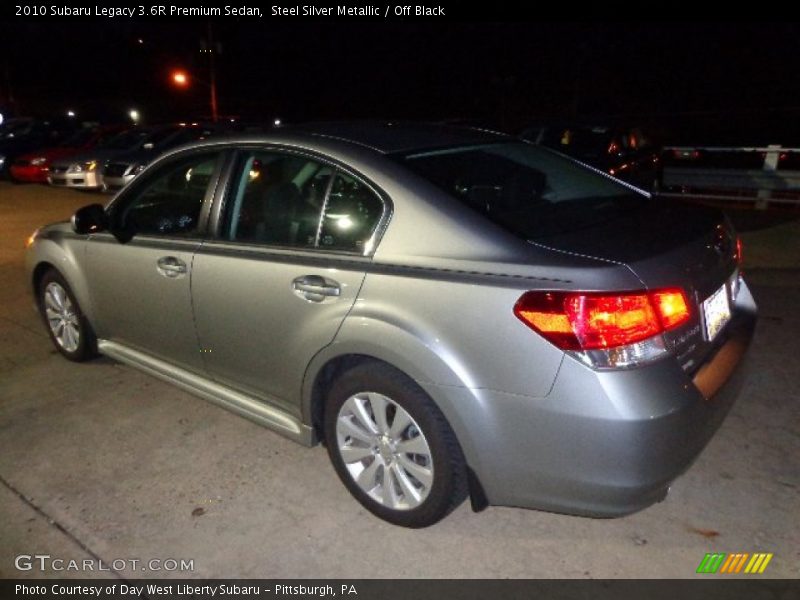 Steel Silver Metallic / Off Black 2010 Subaru Legacy 3.6R Premium Sedan