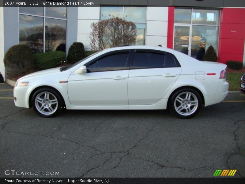 White Diamond Pearl / Ebony 2007 Acura TL 3.2