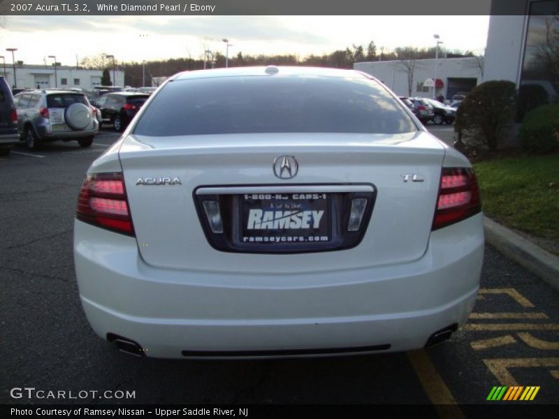 White Diamond Pearl / Ebony 2007 Acura TL 3.2
