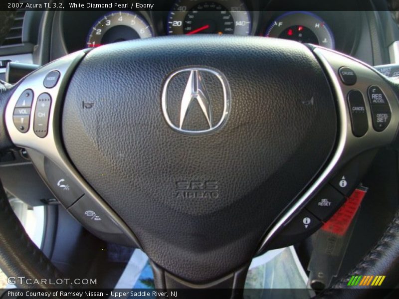 White Diamond Pearl / Ebony 2007 Acura TL 3.2