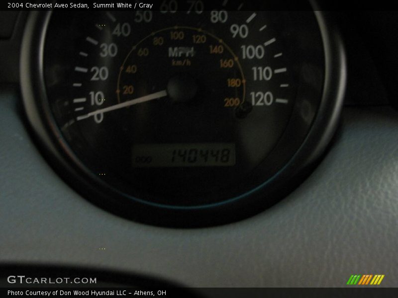 Summit White / Gray 2004 Chevrolet Aveo Sedan